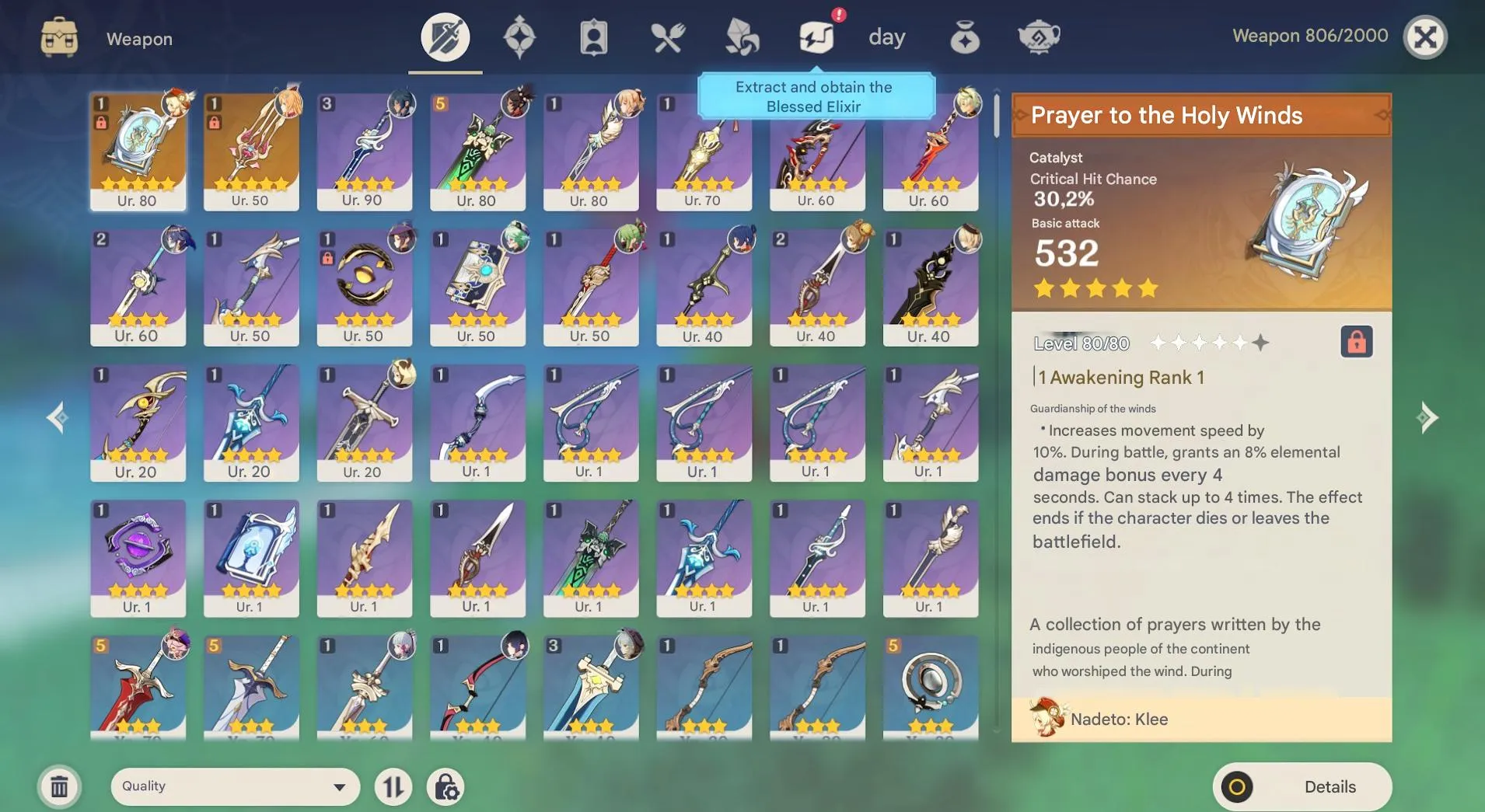 GI1530 Ayaka Escoffier team with signature sword, Eula, Neuvillette, Nilou, Kazuha and Klee 